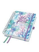 Naptár, spirál, A5, heti, 2025, kemény borító, SIGEL "Jolie", Let it flow