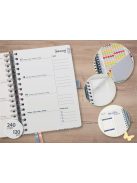 Naptár, spirál, A5, heti, 2025, kemény borító, SIGEL "Jolie", Let it flow