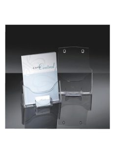   Prospektustartó, asztali, A4, névjegytartóval, 1 rekeszes, SIGEL (SLH111)