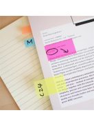 Jelölőcímke, műanyag, 5x25 lap, 45x12 mm, STICK N, neon színek (SN21050)