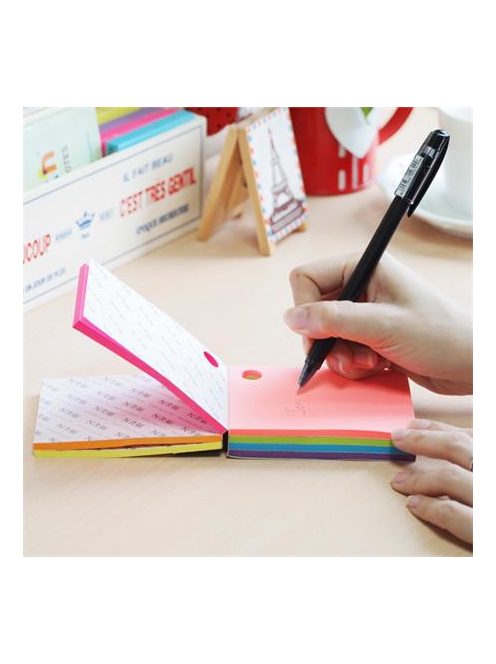 Öntapadó jegyzettömb, 101x76 mm, 280 lap, STICK N "Magic Cube", neon színek (SN21255)
