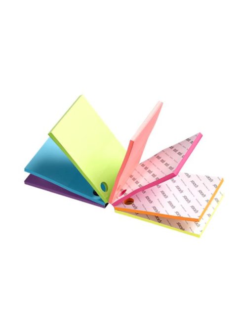 Öntapadó jegyzettömb, 101x76 mm, 280 lap, STICK N "Magic Cube", neon színek (SN21255)