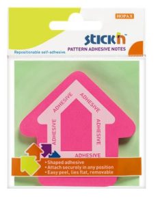   Öntapadó jegyzettömb, nyíl alakú, 70x70 mm, 50 lap, STICK N, magenta (SN21542)