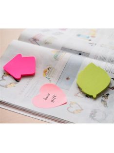   Öntapadó jegyzettömb, szív alakú, 70x70 mm, 50 lap, STICK N, rózsaszín (SN21545)