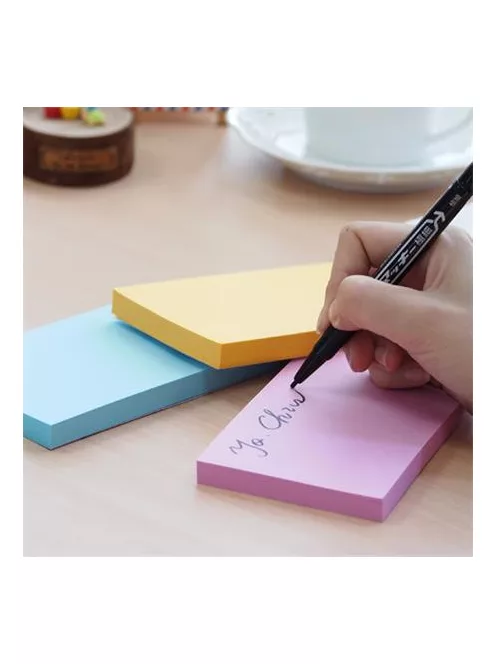 Öntapadó jegyzettömb, 76x76 mm, 100 lap, STICK N, rózsaszín (SN21554)