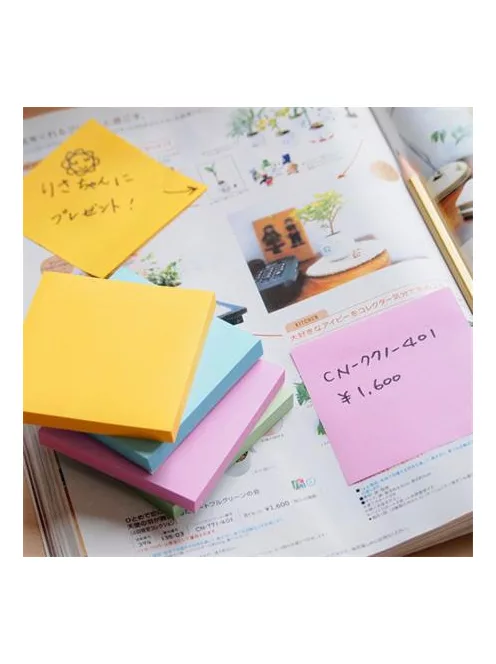 Öntapadó jegyzettömb, 76x76 mm, 100 lap, STICK N, rózsaszín (SN21554)