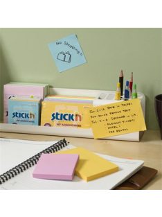   Öntapadó jegyzettömb, 76x127 mm, 100 lap, STICK N, sárga (SN21555)