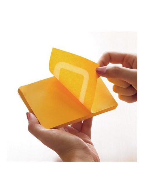 Öntapadó jegyzettömb, 76x127 mm, 100 lap, STICK N, sárga (SN21555)