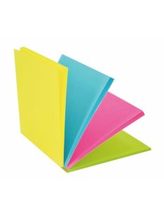   Öntapadó jegyzettömb, 76x76 mm, 100 lap, STICK N "Magic Pad" neon színek (SN21571)
