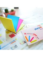 Öntapadó jegyzettömb, 76x76 mm, 100 lap, STICK N "Magic Pad" neon színek (SN21571)
