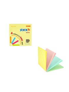   Öntapadó jegyzettömb, 76x76 mm, 100 lap, STICK N "Magic Pad" pasztell színek (SN21574)