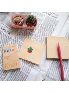 Öntapadó jegyzettömb, 76x76 mm, 100 lap, STICK N "Kraft Notes", barna (SN21639)