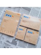 Öntapadó jegyzettömb, 76x127 mm, 100 lap, STICK N "Kraft Notes", barna (SN21640)