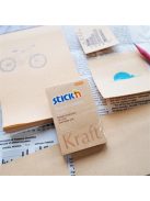 Öntapadó jegyzettömb, vonalas, 150x101 mm, 100 lap, STICK N "Kraft Notes" (SN21641)