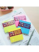 Öntapadó jegyzettömb, 76x76 mm, 90 lap, STICK N "Extra Sticky", neon sárga (SN21670)