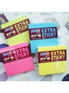 Öntapadó jegyzettömb, 76x76 mm, 90 lap, STICK N "Extra Sticky", neon sárga (SN21670)