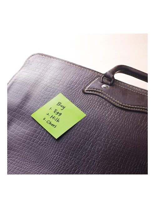 Öntapadó jegyzettömb, 76x76 mm, 90 lap, STICK N "Extra Sticky", neon sárga (SN21670)