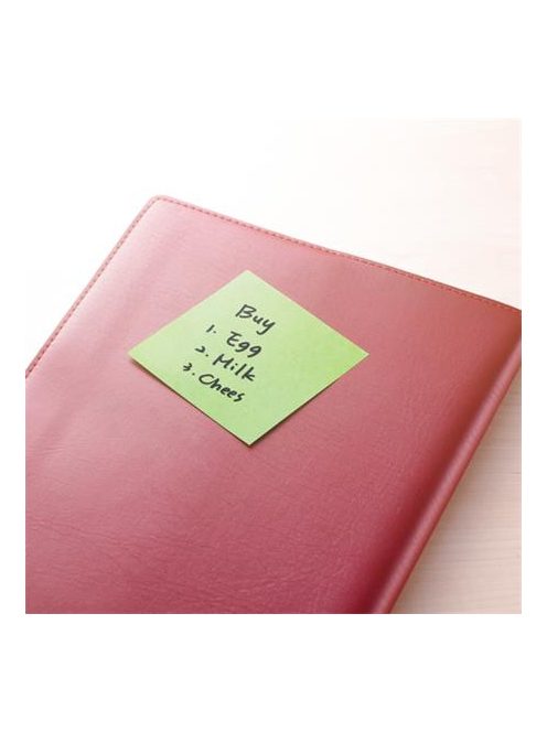 Öntapadó jegyzettömb, 76x76 mm, 90 lap, STICK N "Extra Sticky", neon sárga (SN21670)