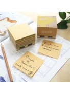 Öntapadó jegyzettömb, 76x76 mm, 400 lap, mini raklap, STICK N "Kraft Cube", vegyes színek (SN21817)