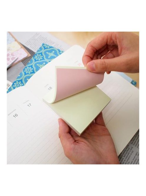 Öntapadó jegyzettömb, 76x76 mm, 100 lap, STICK N, pasztell színek (SN21821)