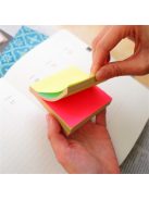 Öntapadó jegyzettömb, 76x76 mm, 100 lap, STICK N, neon színek (SN21822)