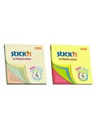 Öntapadó jegyzettömb, 76x76 mm, 100 lap, STICK N, neon színek (SN21822)