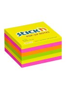 Öntapadó jegyzettömb csomag, "Z", 76x76 mm, 6x100 lap, STICK N, neon színek (SN21848)