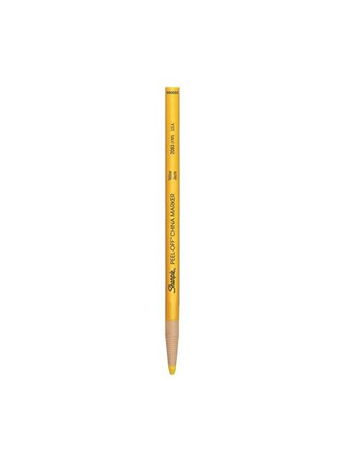 Jelölőceruza, 2,0 mm, SHARPIE "Peel-Off China marker", sárga (SR305101)
