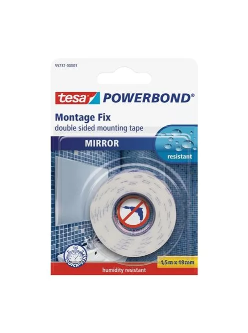 Tükörragasztó szalag, 19 mm x 1,5 m, TESA "Powerbond" (TE55732)