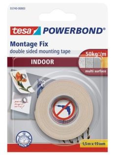   Ragasztószalag, kétoldalas, beltéri, 19 mm x 1,5 m, TESA "Powerbond" (TE55740)