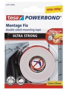   Ragasztószalag, kétoldalas, ultra erős, 19 mm x 1,5 m, TESA "Powerbond" (TE55791)