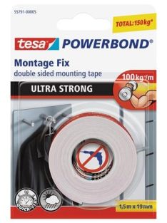   Ragasztószalag, kétoldalas, ultra erős, 19 mm x 1,5 m, TESA "Powerbond" (TE55791)