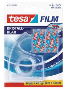   Ragasztószalag-adagoló, kézi, TESA + 2 db 15mm x 10 m ragasztószalag (TE57319)