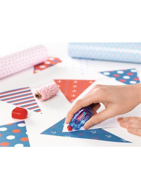 Ragasztóroller, mini, eldobható, 5 mm x 6 m, TESA "ecoLogo®" (TE59819)