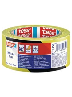   Jelölőszalag, 50 mm x 33 m, TESA "Professional" fekete/sárga (TE60760FS)