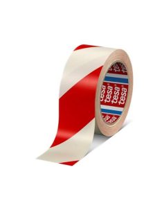   Jelölőszalag, 50 mm x 33 m, TESA "Professional" piros/fehér (TE60760PFE)