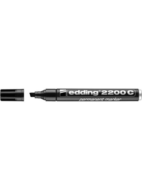 Alkoholos marker, 1-5 mm, vágott, EDDING "2200", fekete (TED2200FK)