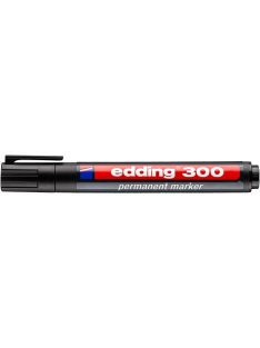   Alkoholos marker, 1,5-3 mm, kúpos, EDDING "300", fekete (TED30011)