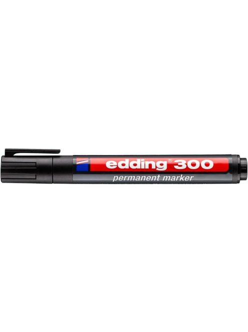 Alkoholos marker, 1,5-3 mm, kúpos, EDDING "300", fekete (TED30011)