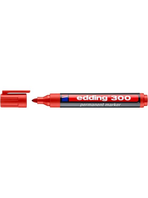 Alkoholos marker, 1,5-3 mm, kúpos, EDDING "300", piros (TED30021)