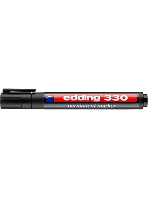 Alkoholos marker, 1-5 mm, vágott, EDDING "330", fekete (TED33011)