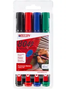   Alkoholos marker készlet, 1-5 mm, vágott, EDDING "330", 4 különböző szín (TED330W)