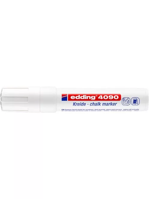 Krétamarker, 4-15 mm, vágott, EDDING "4090", fehér (TED4090F)