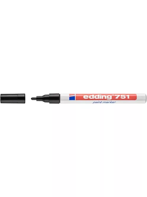 Lakkmarker, 1-2 mm, EDDING "751", fekete (TED751021)