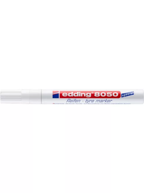 Gumijelölő marker, 2-4 mm, kúpos, EDDING "8050", fehér (TED8050F)