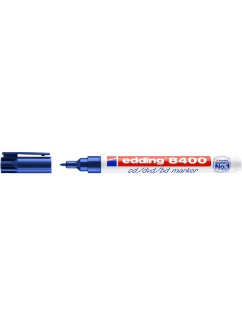 Alkoholos marker, CD/DVD, 0,5-1 mm, EDDING "8400", kék (TED8400K)