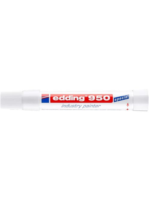 Jelölő marker, 10 mm, kúpos, EDDING "950", fehér (TED950F)