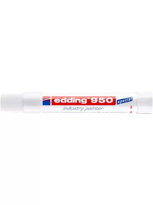 Jelölő marker, 10 mm, kúpos, EDDING "950", fehér (TED950F)