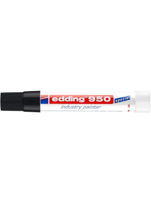 Jelölő marker, 10 mm, kúpos, EDDING "950", fekete (TED950FK)