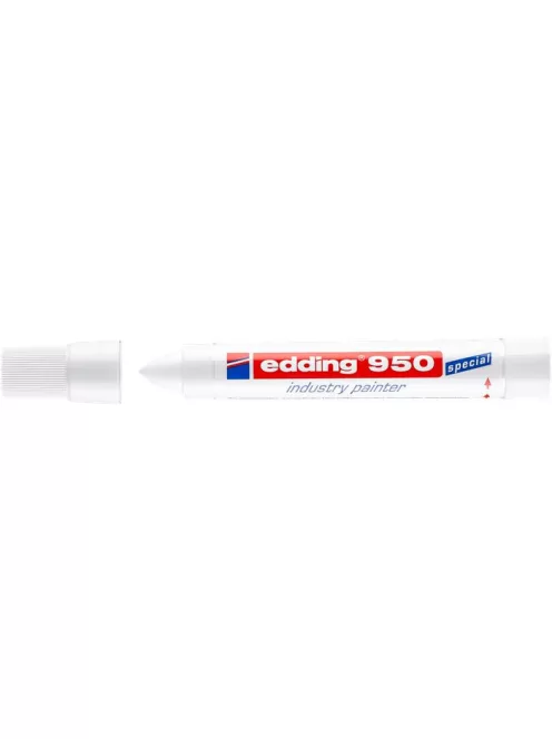 Jelölő marker, 10 mm, kúpos, EDDING "950", fehér (TED950F)